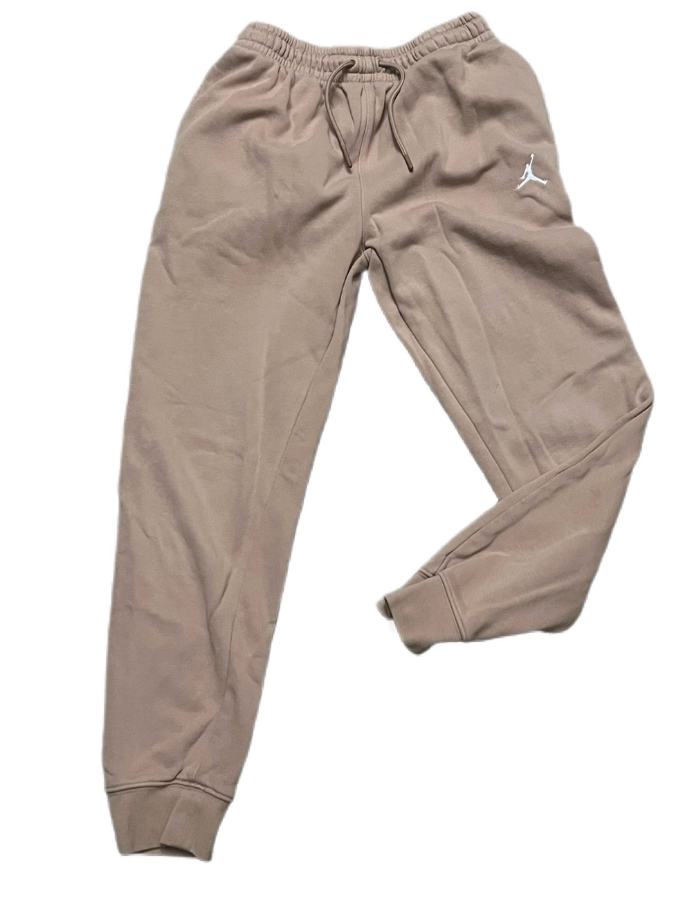 Jordan Kids Taupe Jogger Sweatpants with White Jumpman